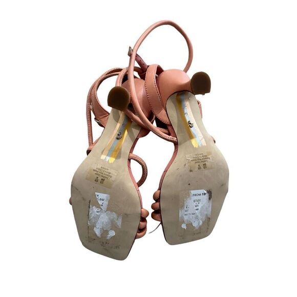 $150 Sam Edelman Maven Women's Leather Square Toe Heels in Pink, Size 6 - Picture 4 of 8